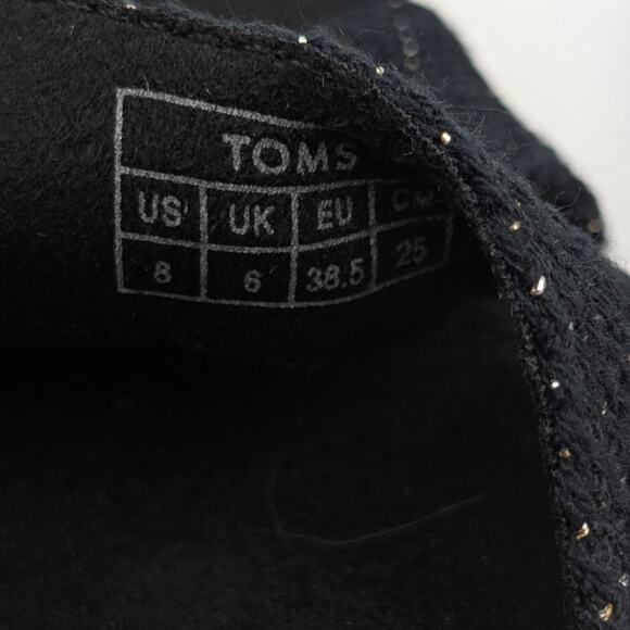 Toms Audrey Espadrille Platform Wedge Sandal Women's Black Size US8 EU38.5 - Picture 7 of 10